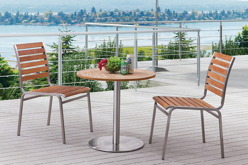 Stainless steel outdoor bar set