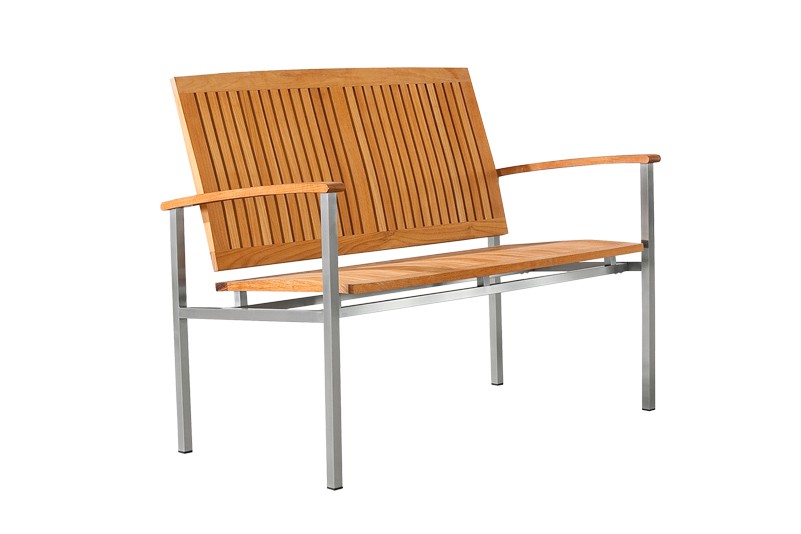 Luxury stainless steel teak A long chair or resort hotel