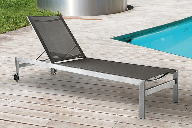 Outdoor stainless steel  fabric lounge