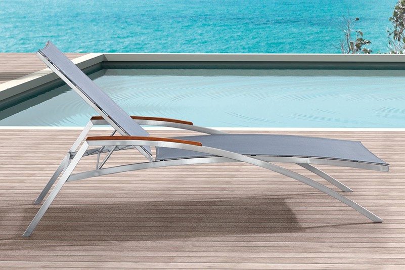 Fabric and stainless steel outdoor furniture