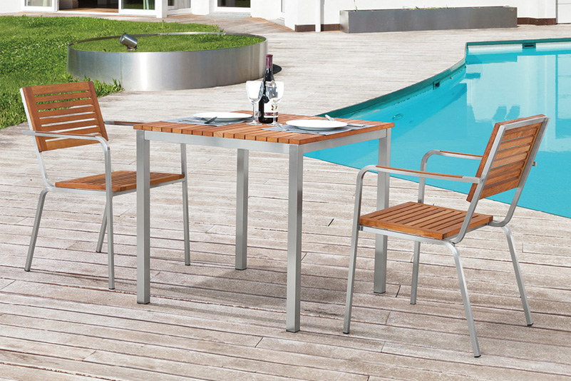 Bar chair and table garden furniture set