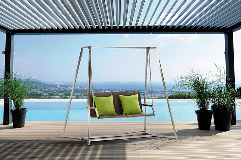 Outdoor swing chair garden stainless steel rocking chair